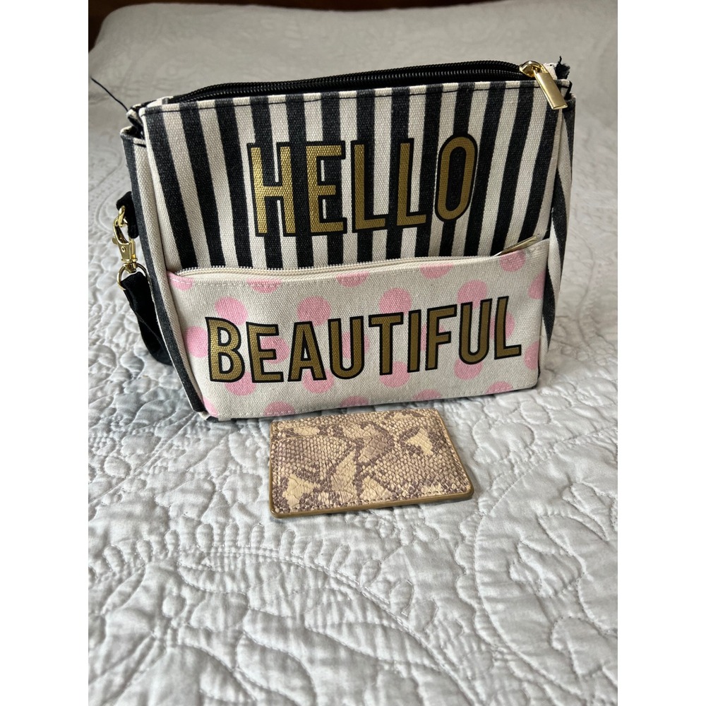 Universal Thread Card Holder, Make-up bag "Hello Beautiful" Travel Organization